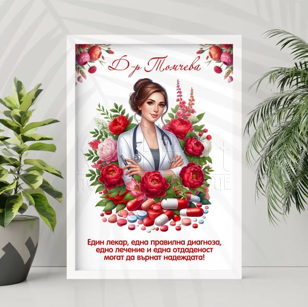 Благодарствен постер за лекар