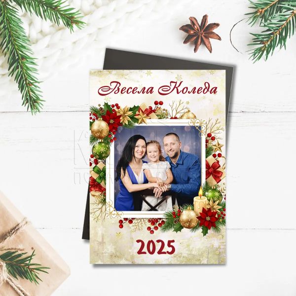 Коледен магнит със снимка подарък за близки