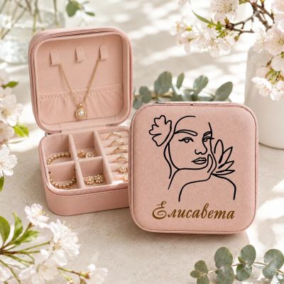 Персонализирана кутия за бижута – Цвете в косите